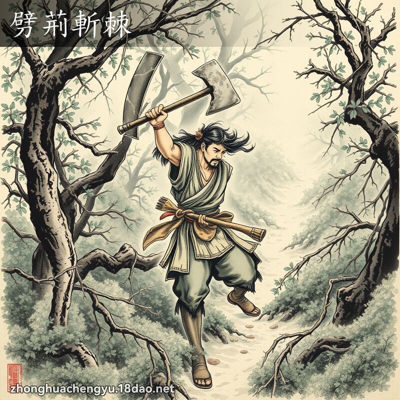 劈荊斬棘 配图