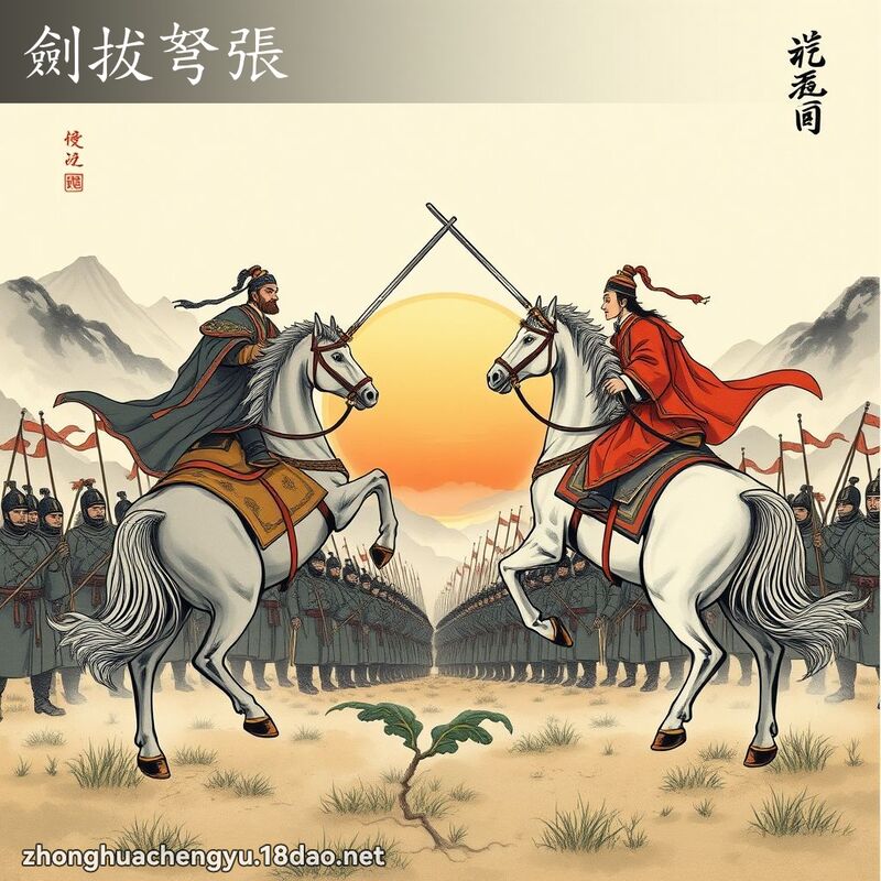 劍拔弩張 配图