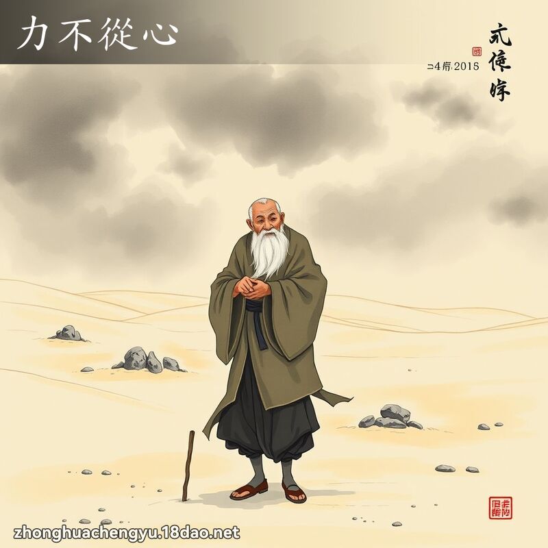 力不從心 配图