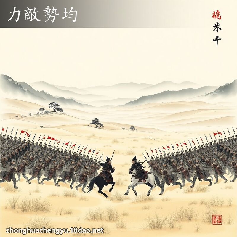 力敵勢均 配图