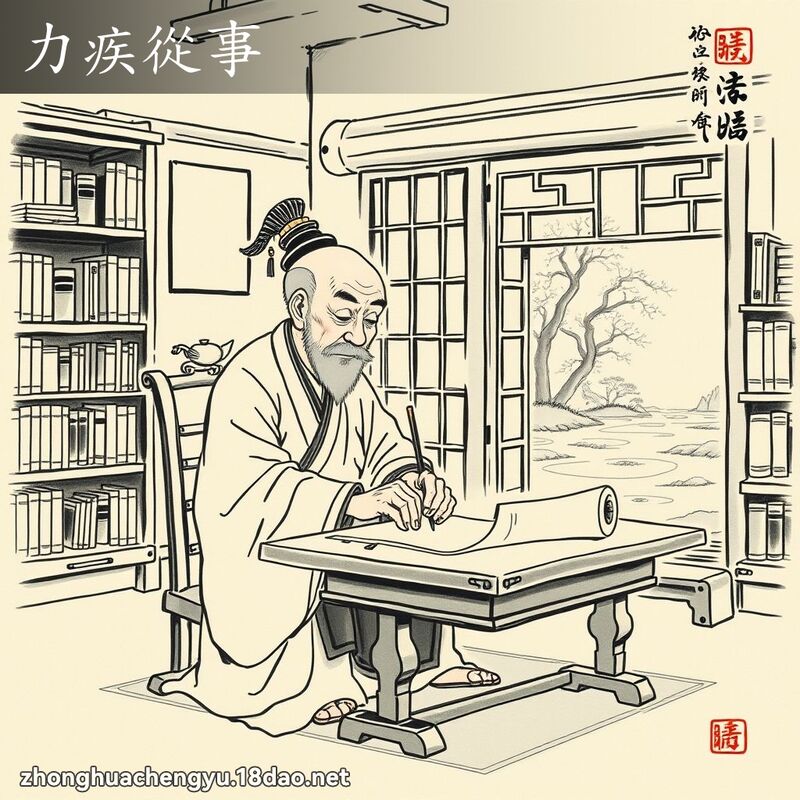 力疾從事 配图