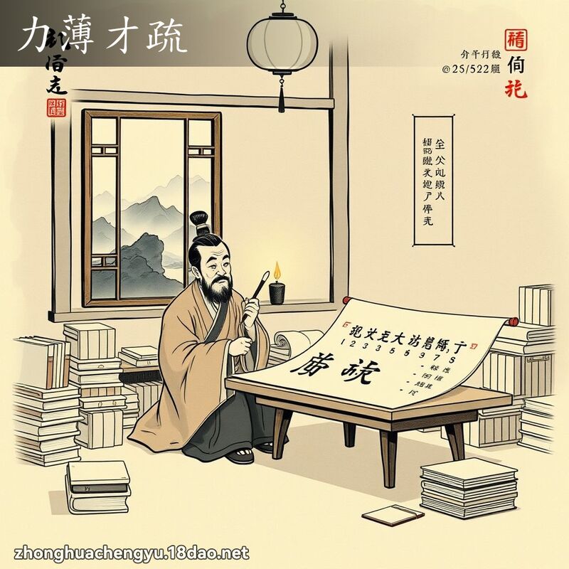力薄才疏 配图