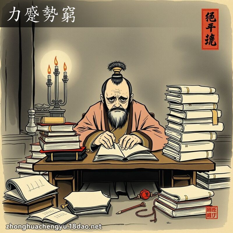 力蹙勢窮 配图