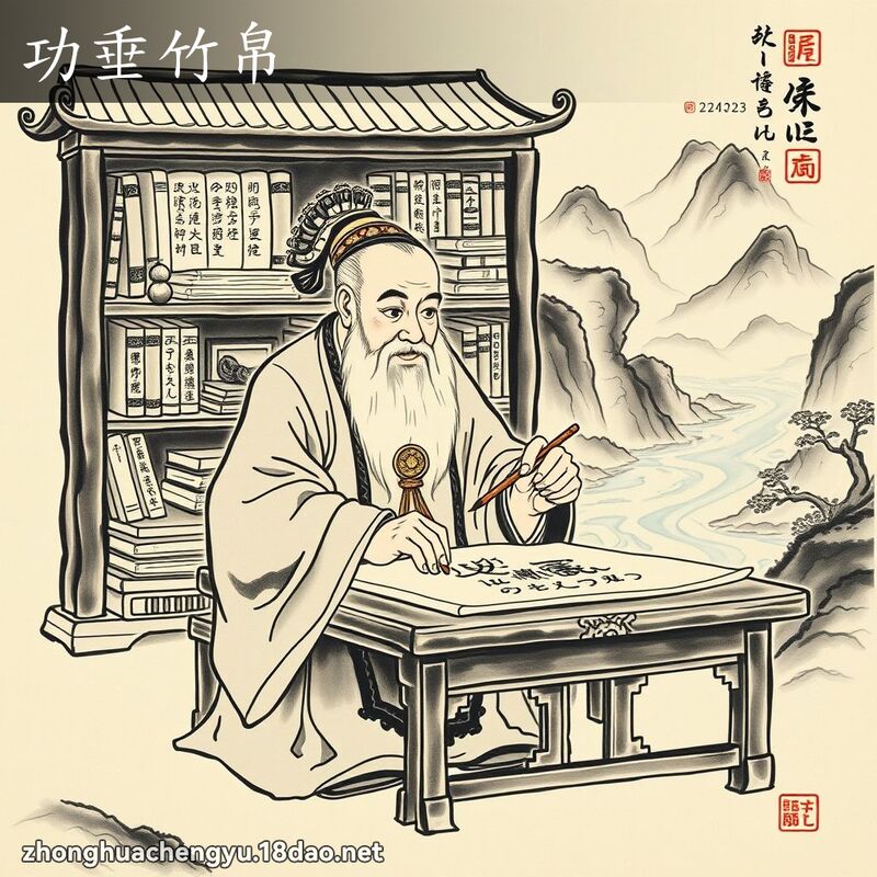 功垂竹帛 配图