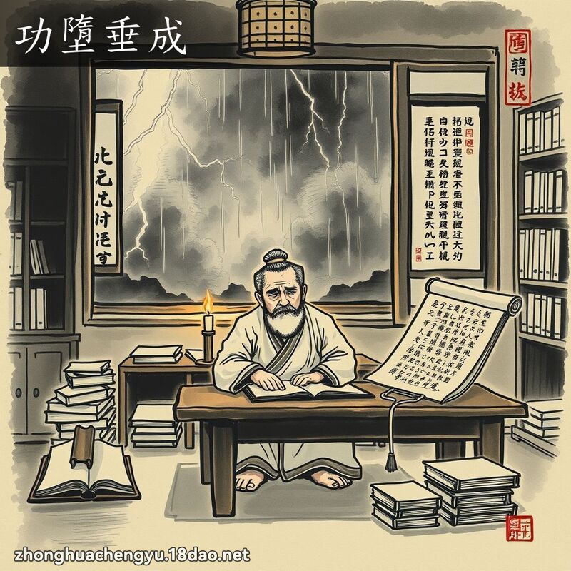 功墮垂成 配图