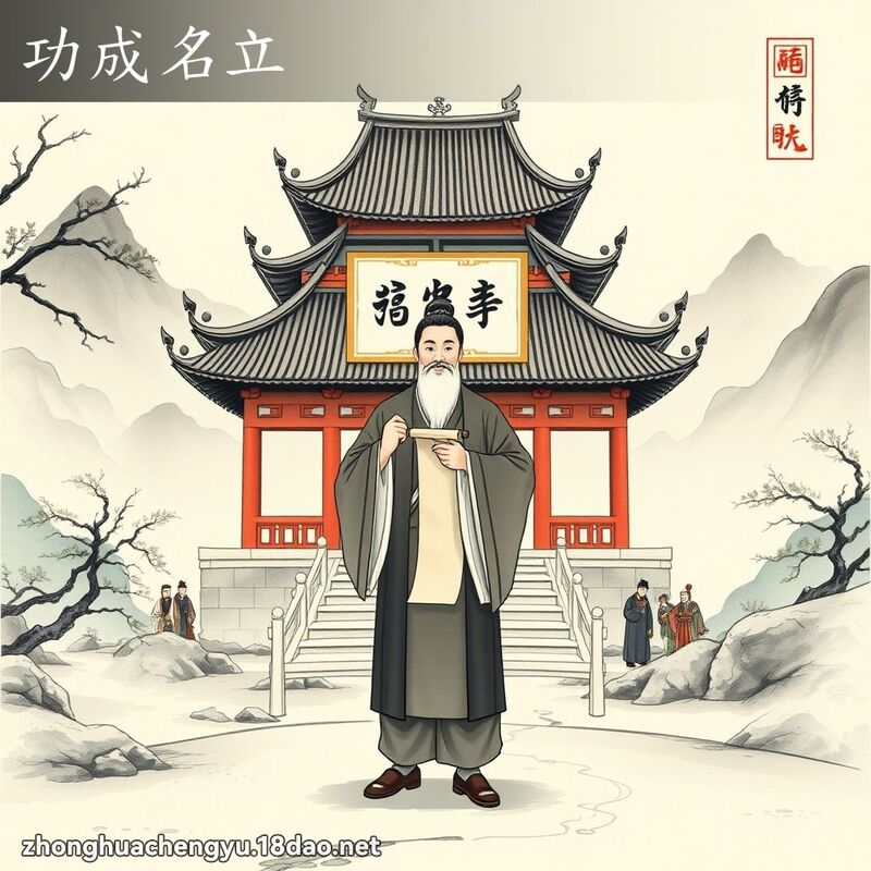 功成名立 配图