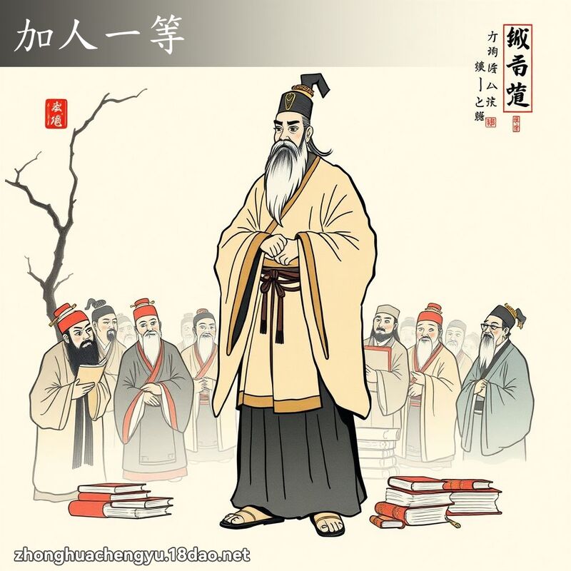 加人一等 - 中華成語配圖