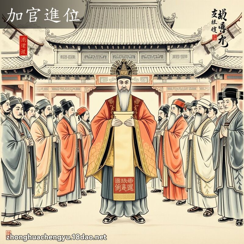 加官进位 - 中华成语配图