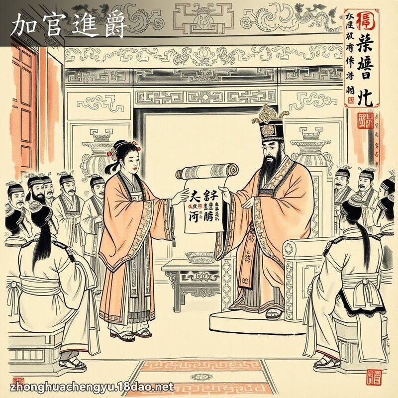 加官进爵 - 中华成语配图