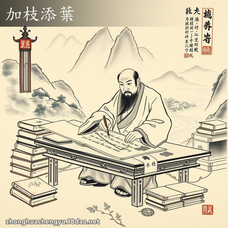 加枝添叶 - 中华成语配图