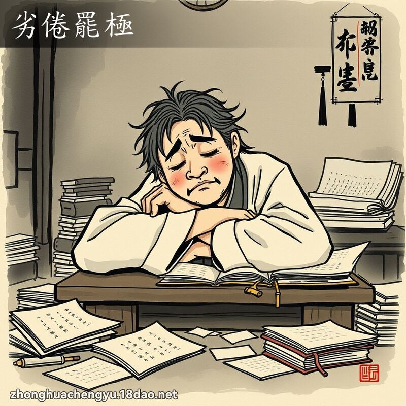 劣倦罢极 - 中华成语配图