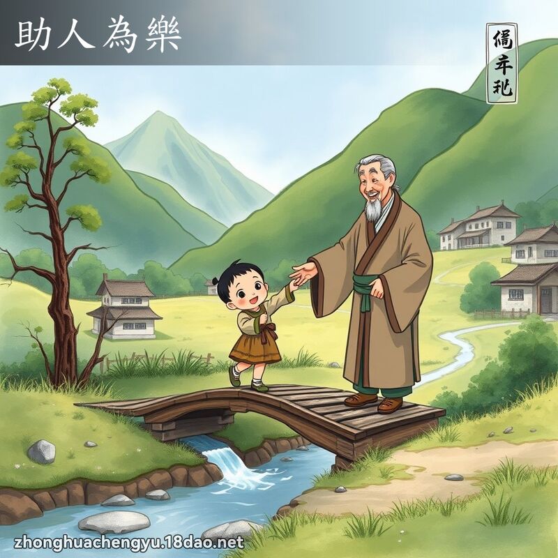助人为乐 - 中华成语配图