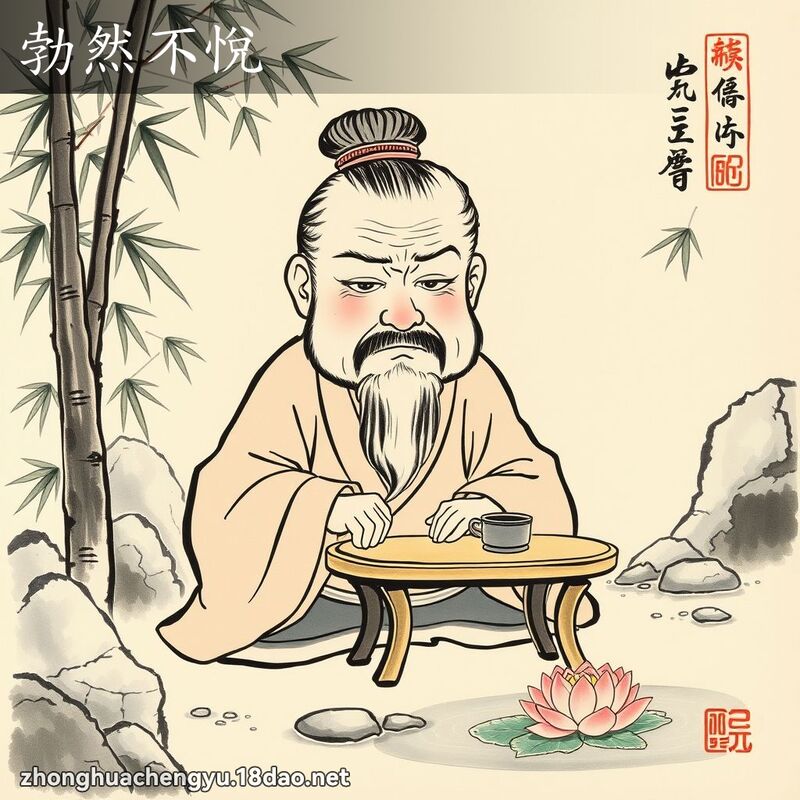 勃然不悅 配图