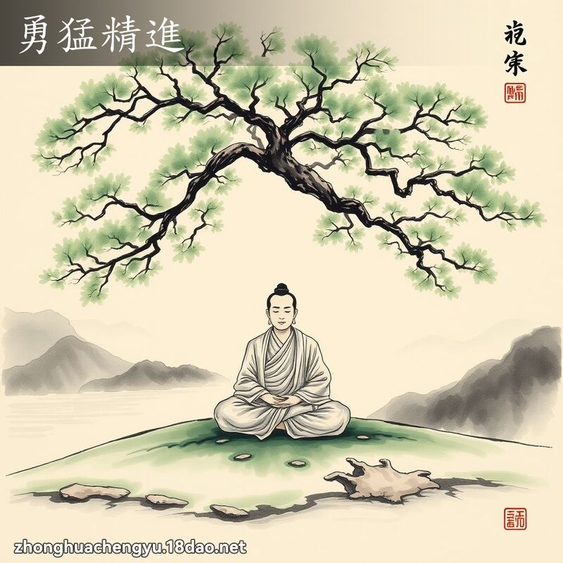 勇猛精進 配图