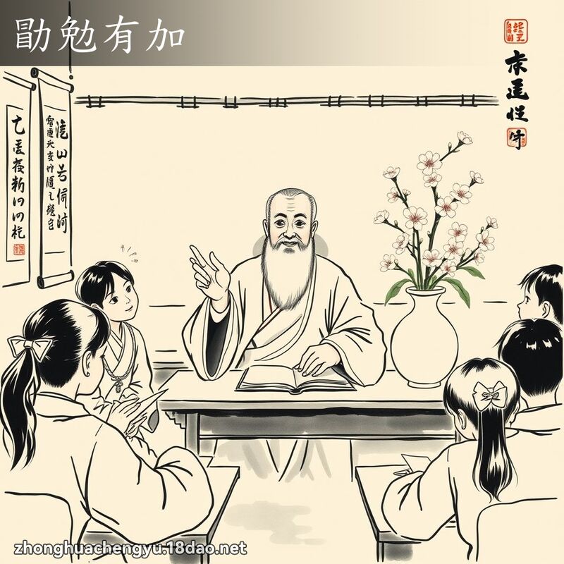 勖勉有加 配图