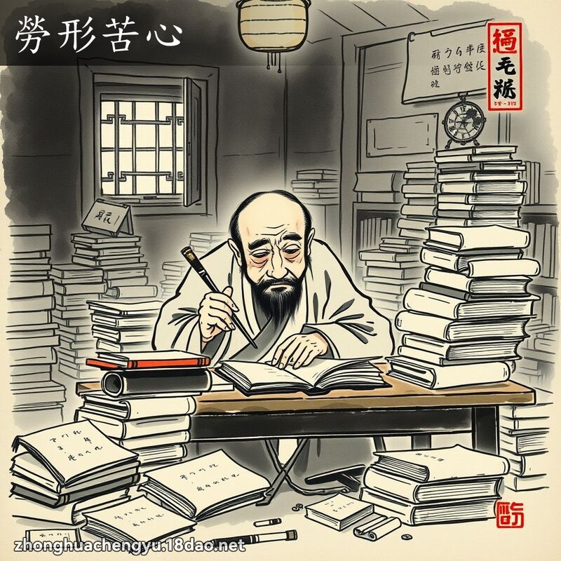 勞形苦心 配图
