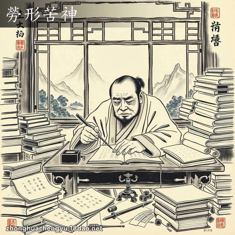 勞形苦神 配图