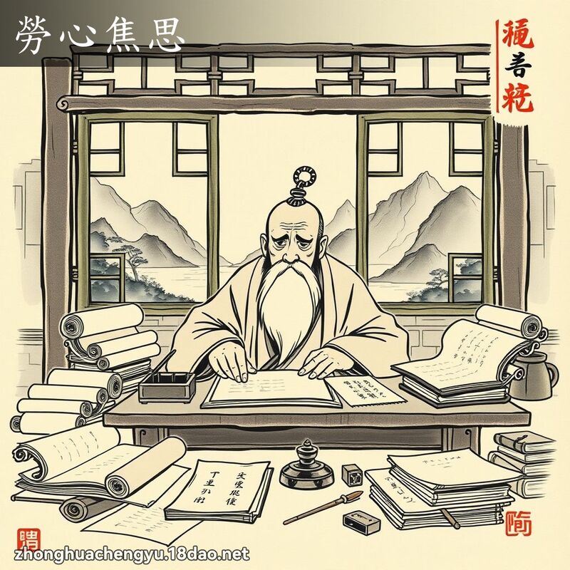 勞心焦思 配图