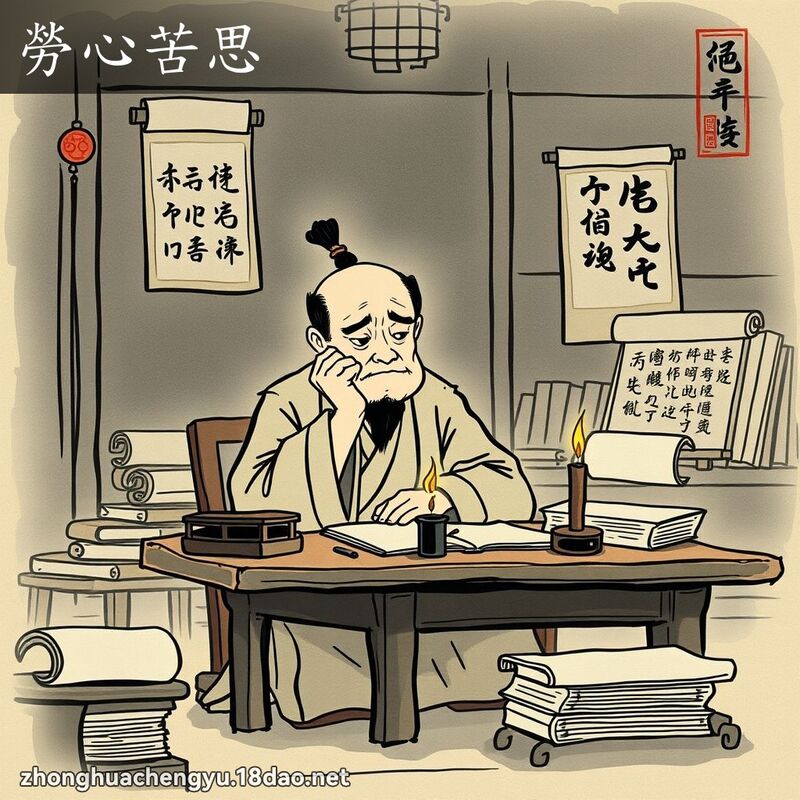 勞心苦思 配图