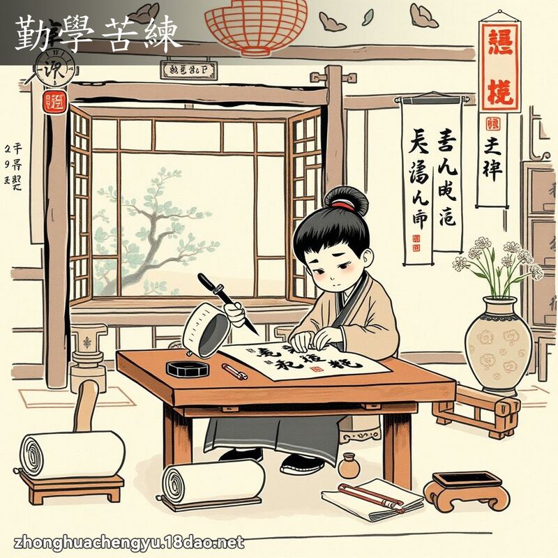 勤學苦練 配图