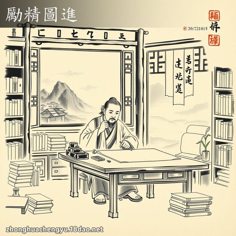 勵精圖進 配图