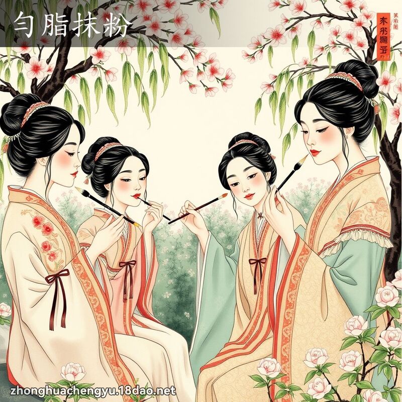 勻脂抹粉 配图