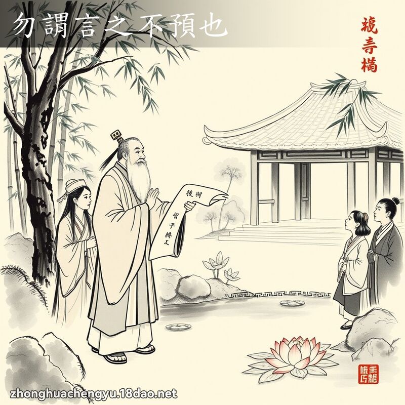 勿謂言之不預也 配图