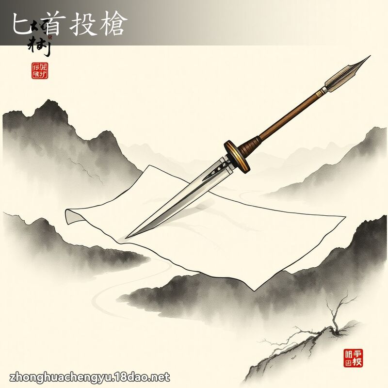 匕首投槍 - 中華成語配圖