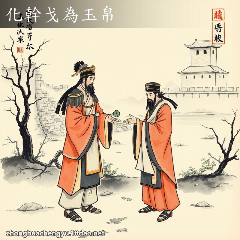 化幹戈為玉帛 - 中華成語配圖