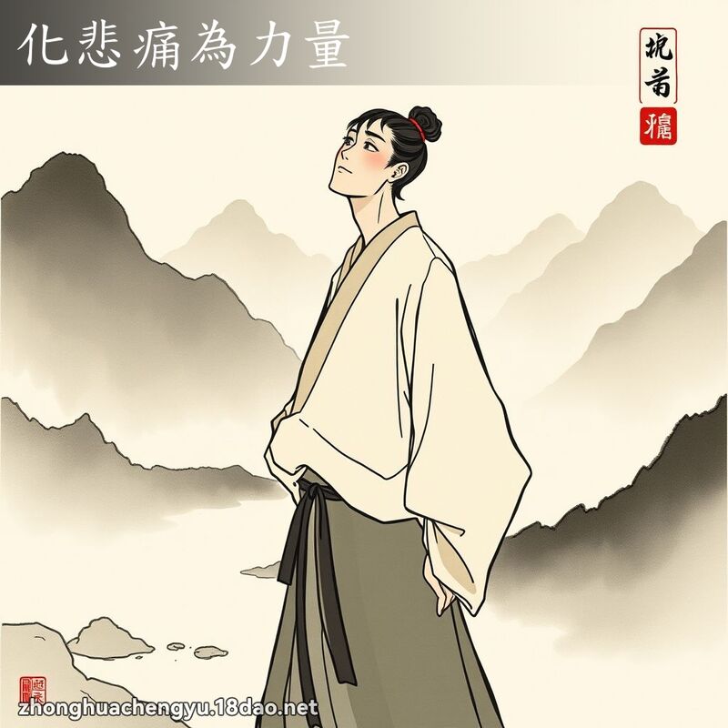 化悲痛為力量 - 中華成語配圖