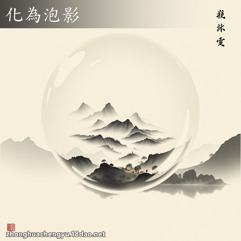 化為泡影 - 中華成語配圖