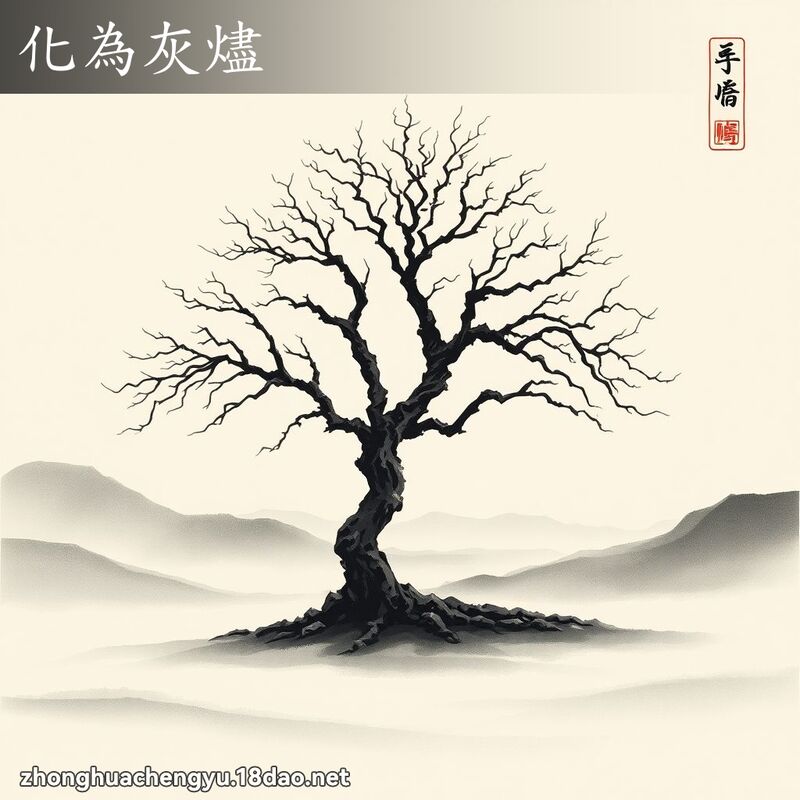 化為灰燼 - 中華成語配圖