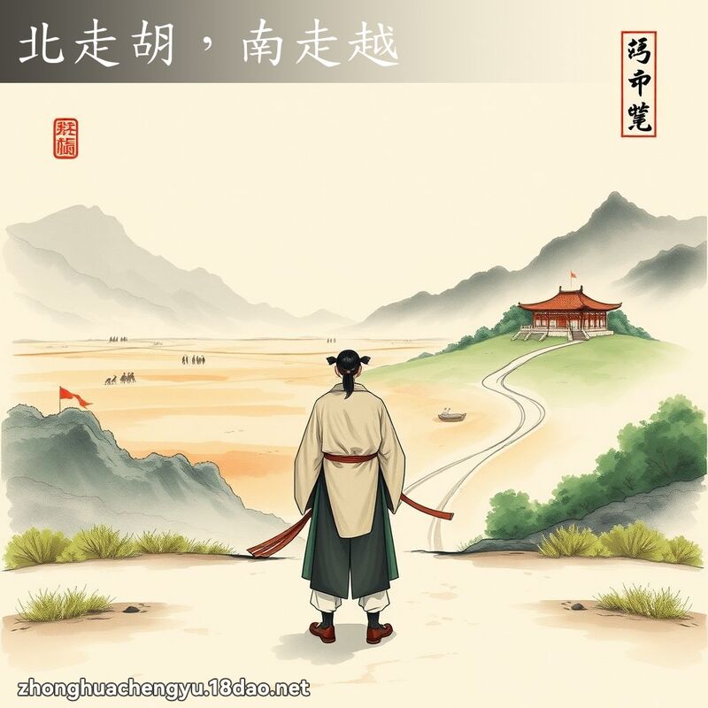 北走胡，南走越 - 中華成語配圖