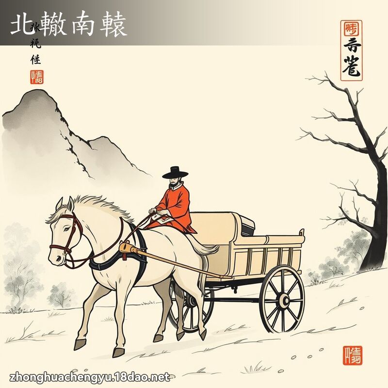 北轍南轅 - 中華成語配圖