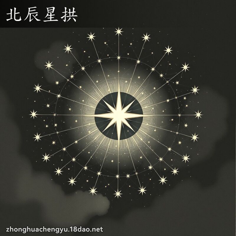 北辰星拱 - 中華成語配圖