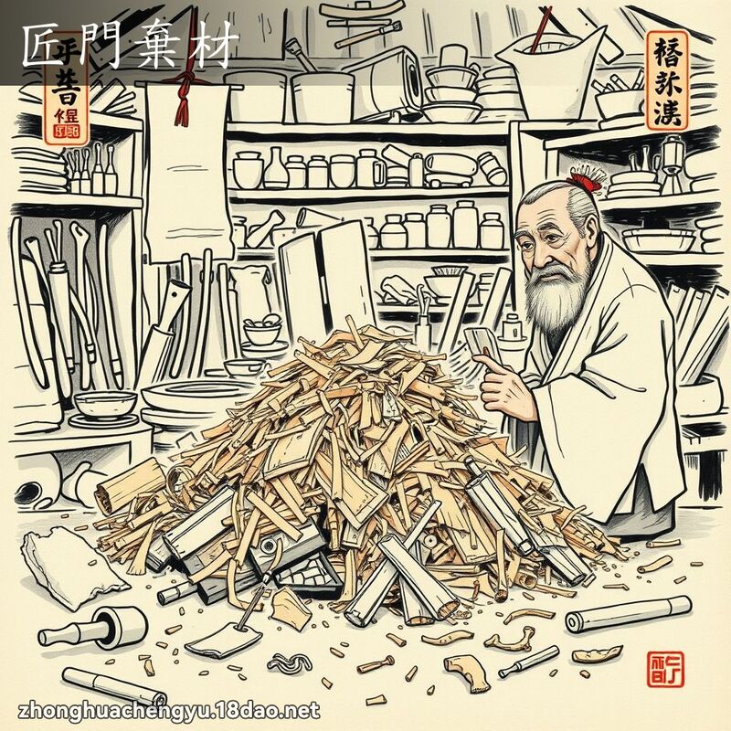 匠門棄材 - 中華成語配圖