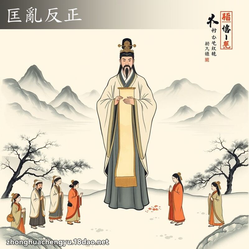匡乱反正 - 中华成语配图