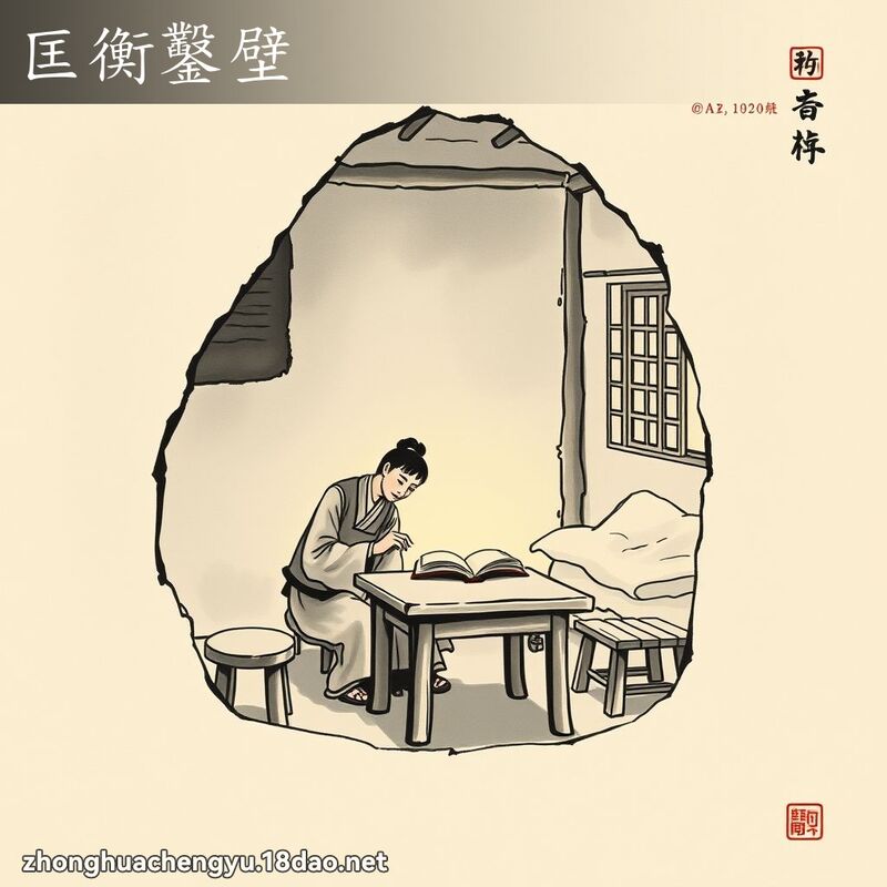 匡衡鑿壁 配图