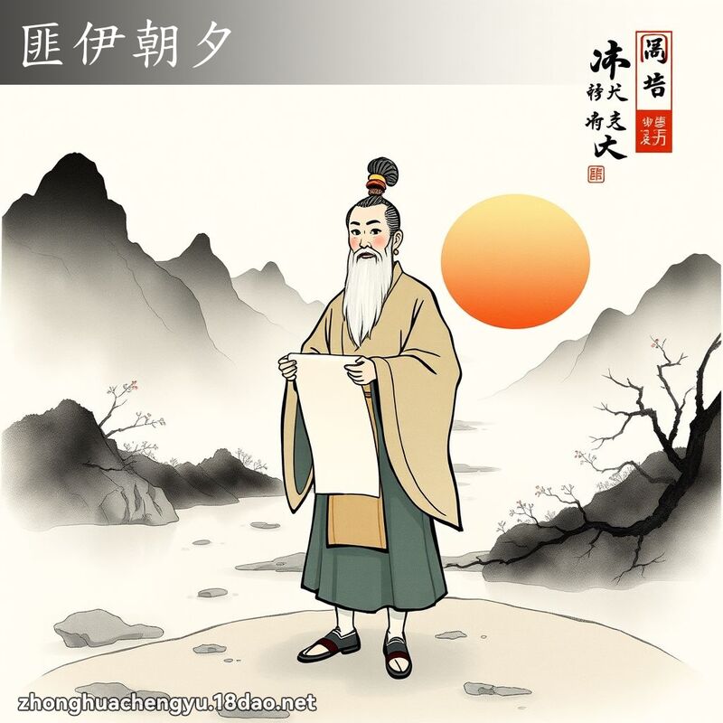 匪伊朝夕 - 中華成語配圖