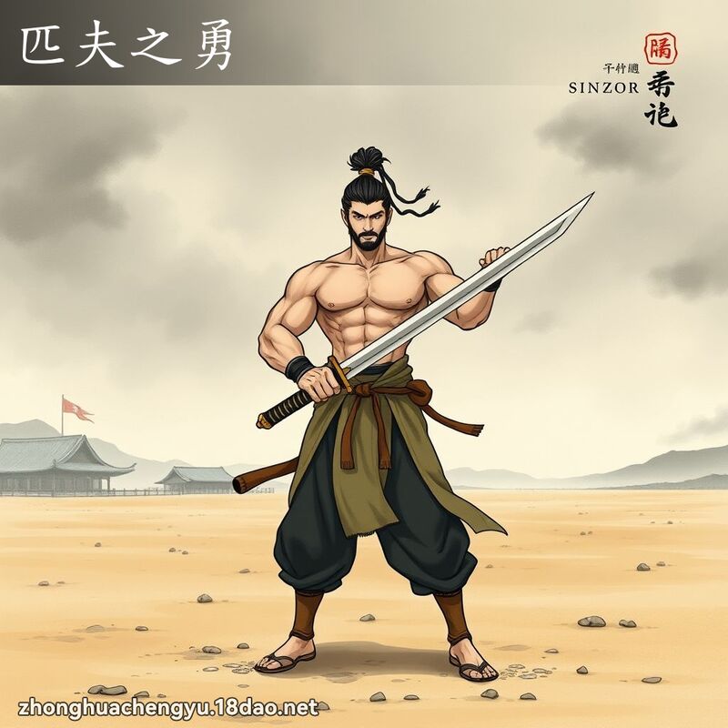匹夫之勇 - 中華成語配圖
