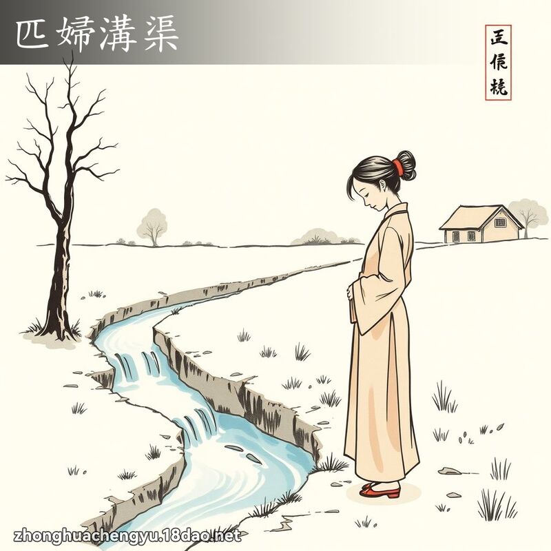 匹婦溝渠 - 中華成語配圖