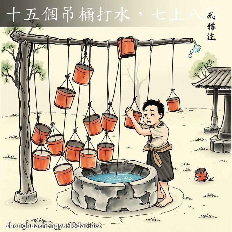 十五個吊桶打水,七上八落 配图