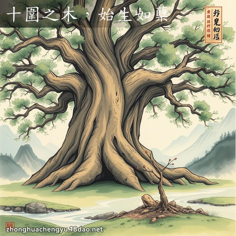 十圍之木,始生如蘖 配图