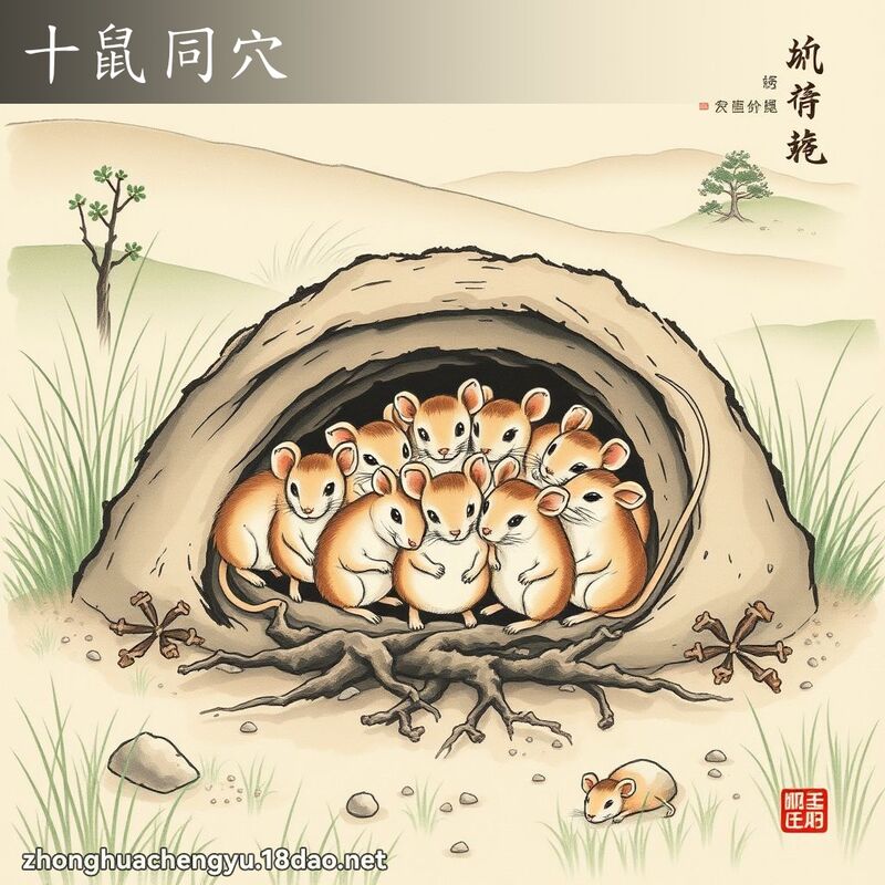 十鼠同穴 配图