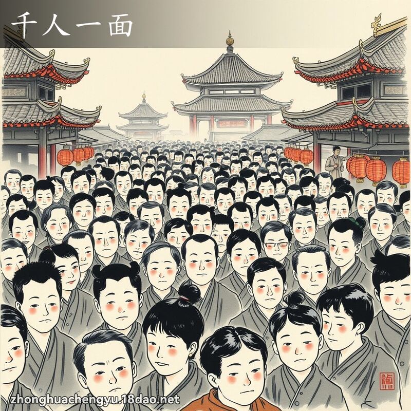 千人一面 配图