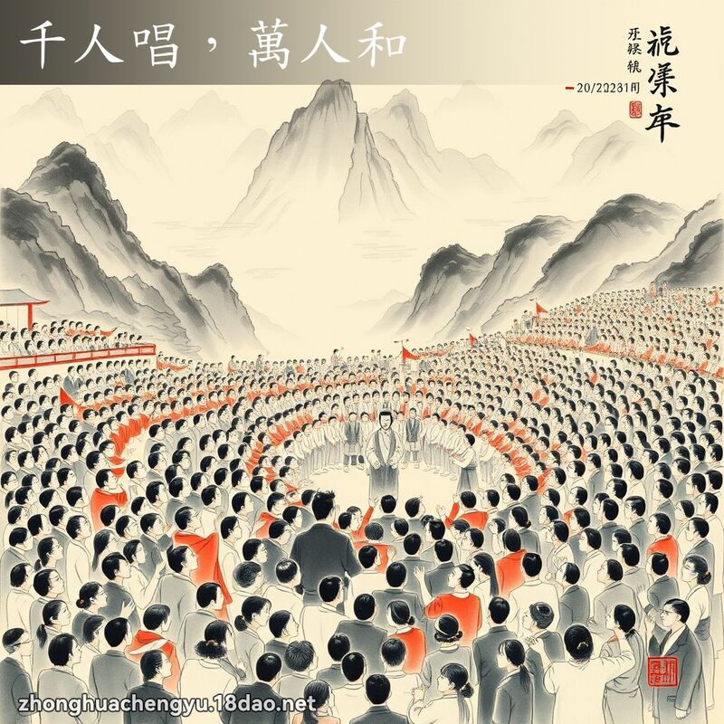 千人唱,萬人和 配图