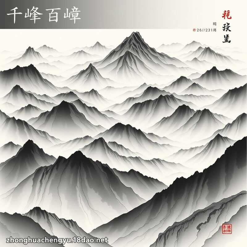 千峰百嶂 - 中華成語配圖