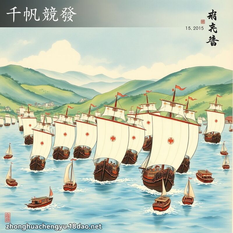 千帆競發 配图
