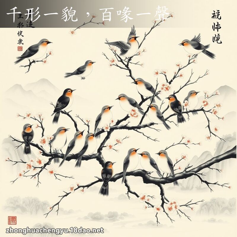 千形一貌,百喙一聲 配图