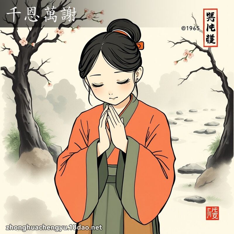 千恩萬謝 配图